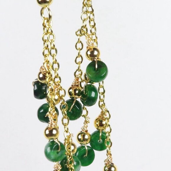 Certified fashion natural Jade jadeite pendant earrings 925 silver 97381H - Picture 6 of 7